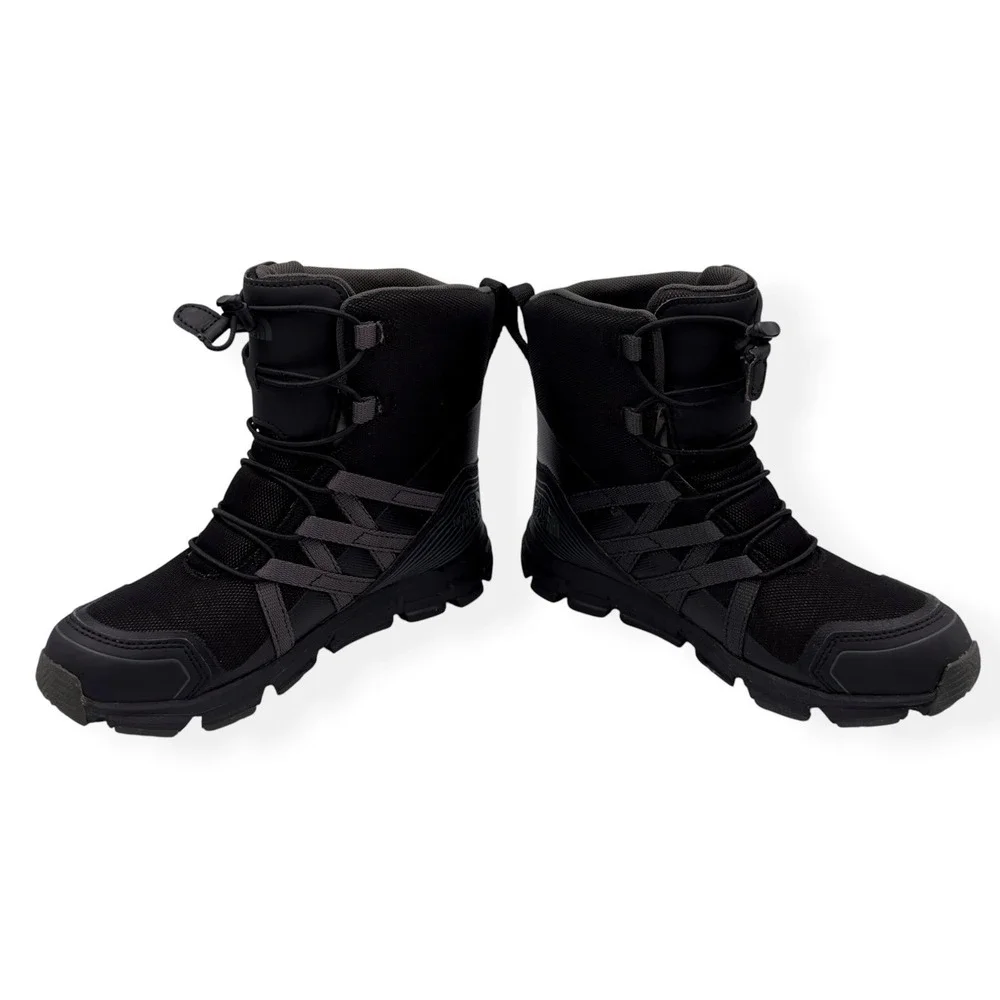 THE NORTH FACE Junior Winter Sneaker Snow Boots Hydroseal Boys Size 3 Black